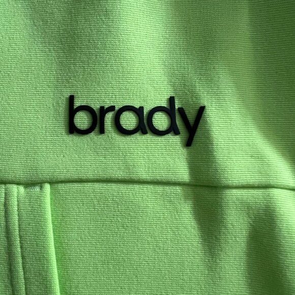 Brady Mens Neon Green Kangaroo Pockets Drawstring Pullover Hoodie Size Large - Picture 9 of 9